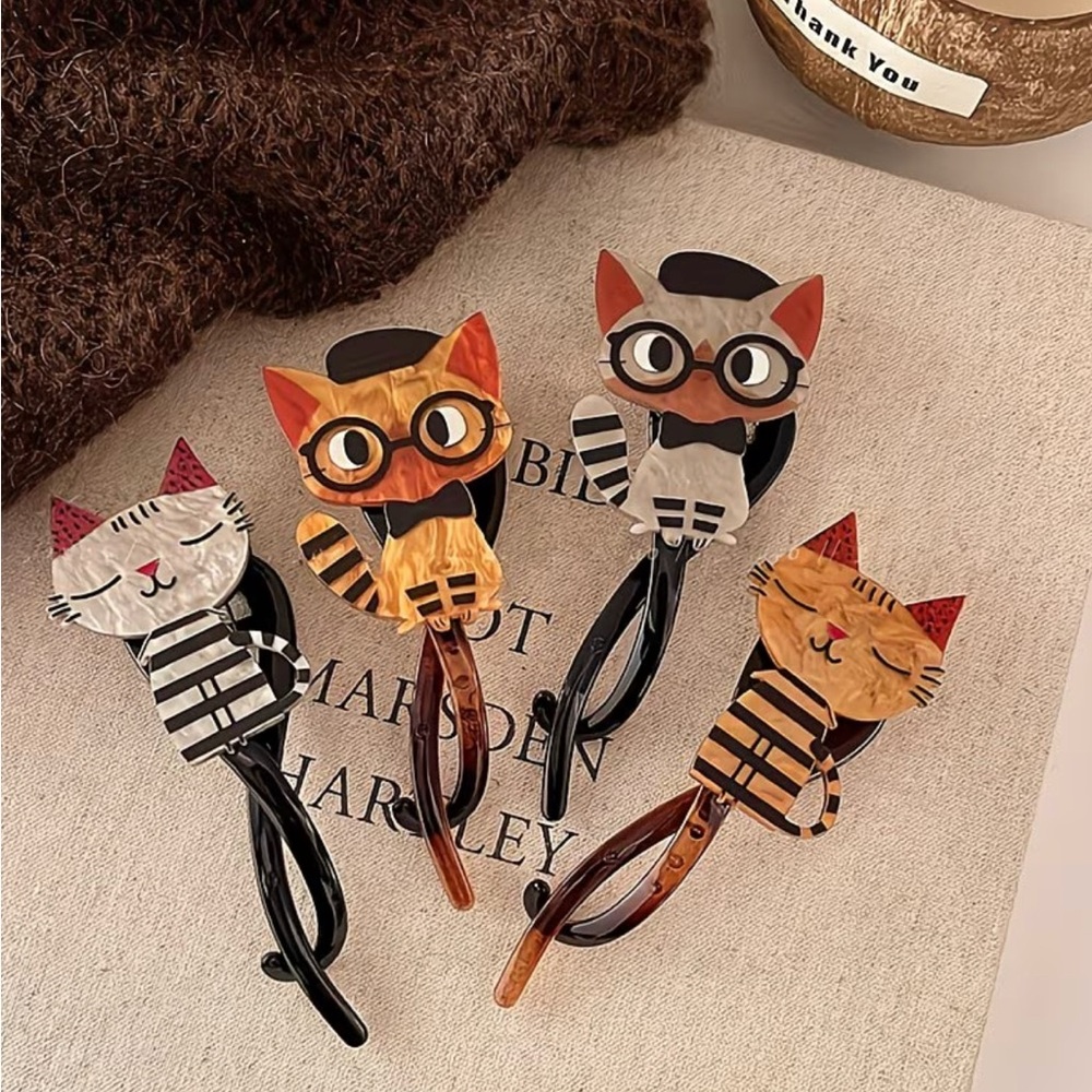 Cute Cat Hair Clips Set - Picture 2 of 4